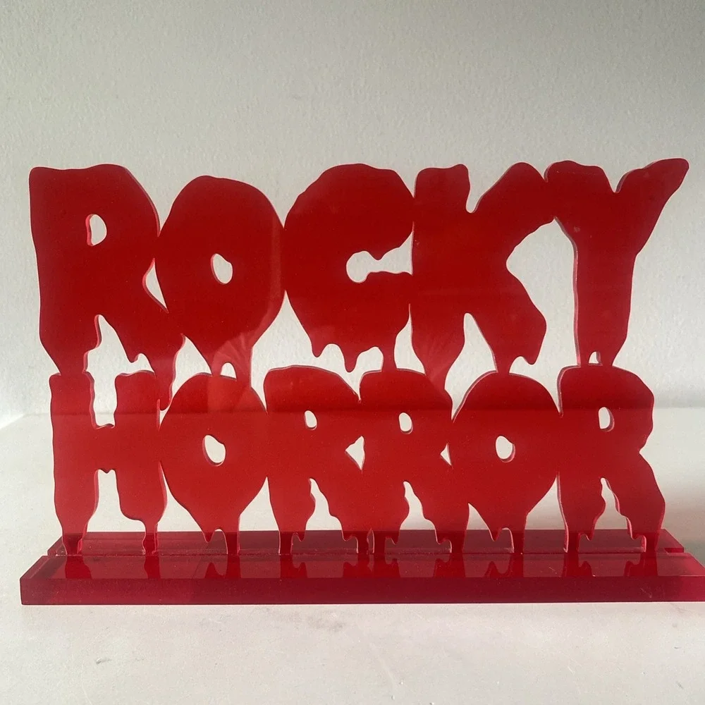 Rocky Horror Red Acrylic Freestanding Decorative Sign Shiny Finish Halloween